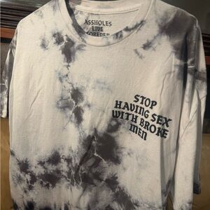 Tie-Dye Short Sleeve Tee - Black and White